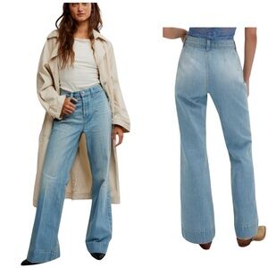 NWT FREE PEOPLE CERINE RELAXED BOOTCUT DENIM SIZE 25